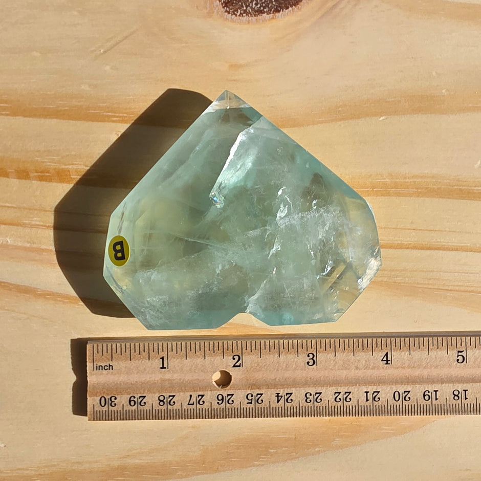 Seafoam Fluorite Heart | Option B