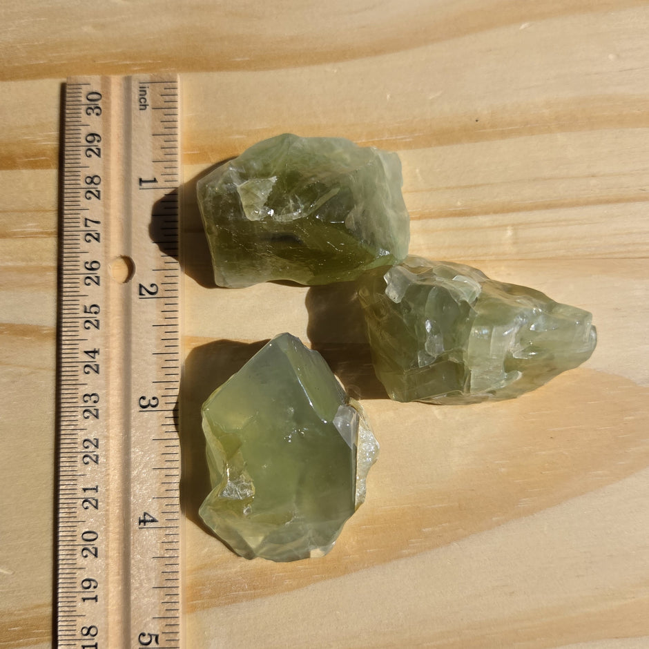 Rough Green Calcite (Durango, MX) | One Individual Piece