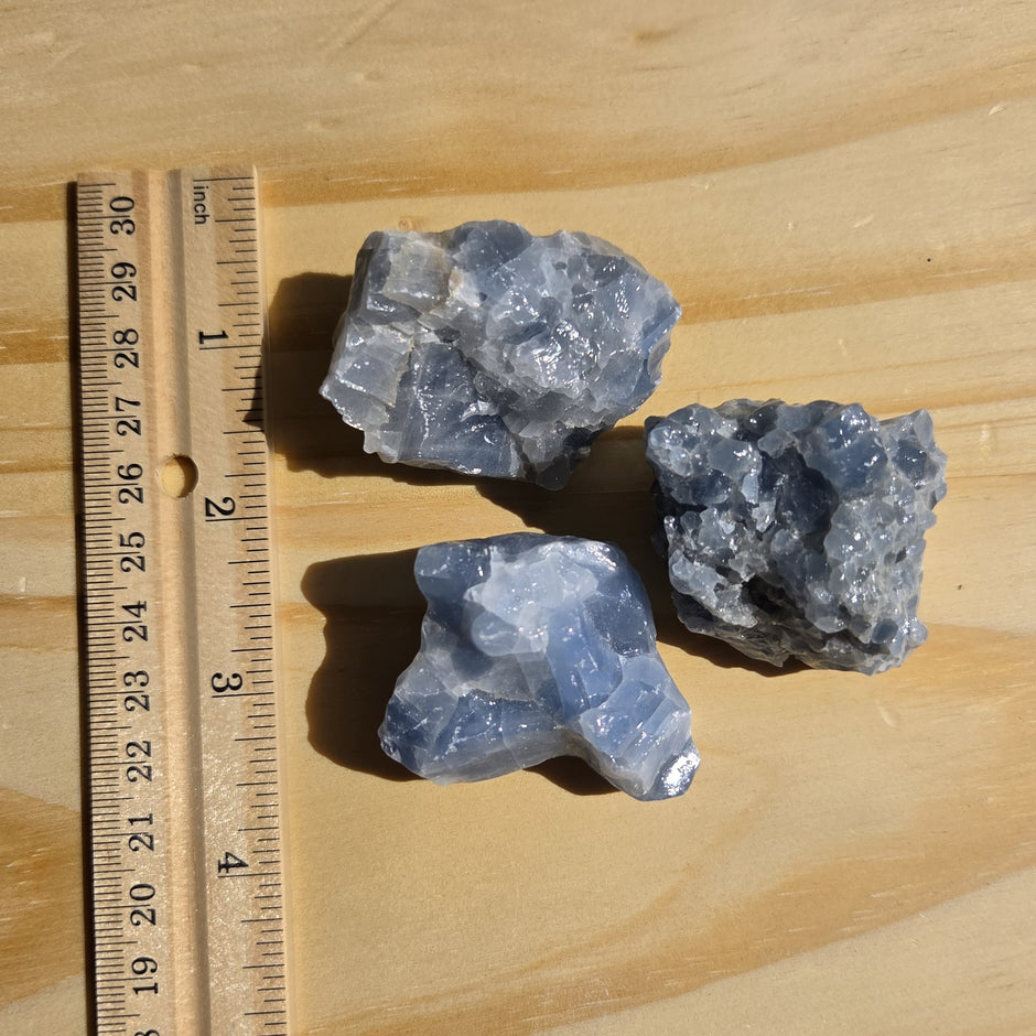 Rough Blue Calcite (Durango, MX) | One Individual Piece