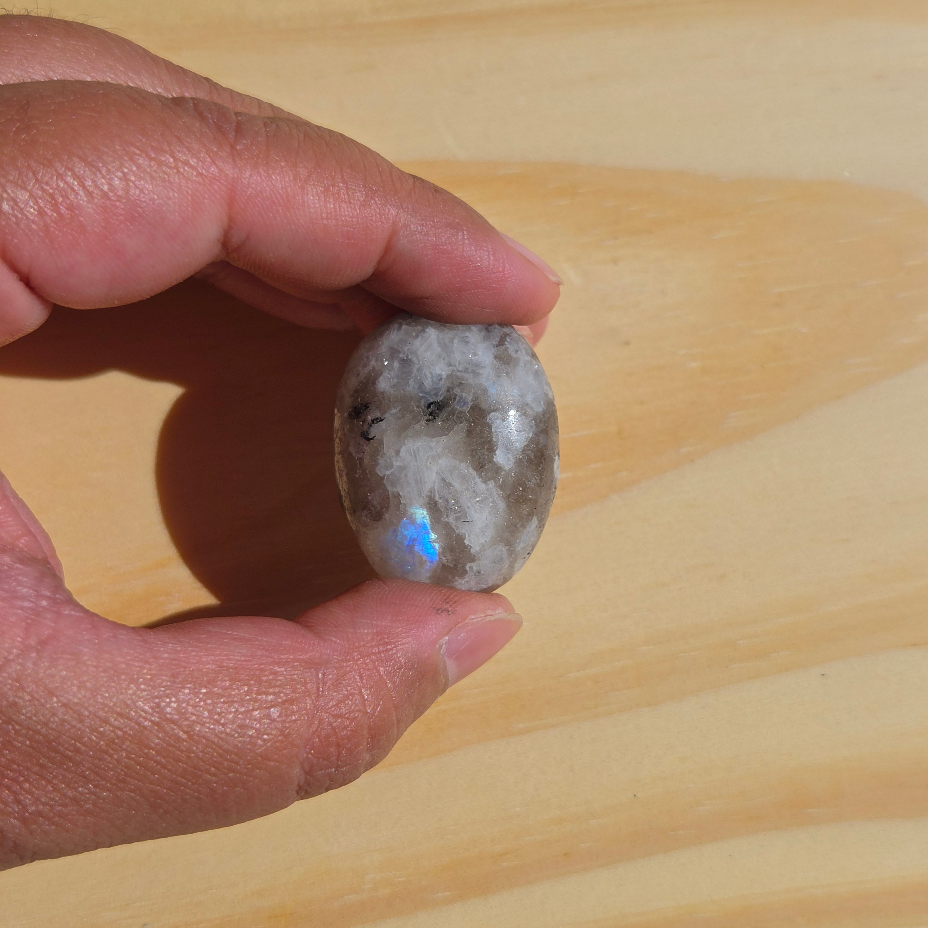 Beautiful Rainbow Moonstone Tumbles | One Individual Tumble