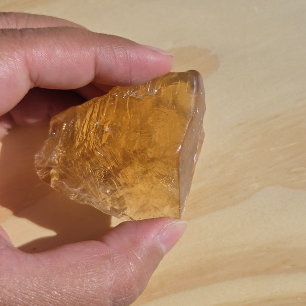 Rough Honey Calcite (Durango, MX) | One Individual Piece