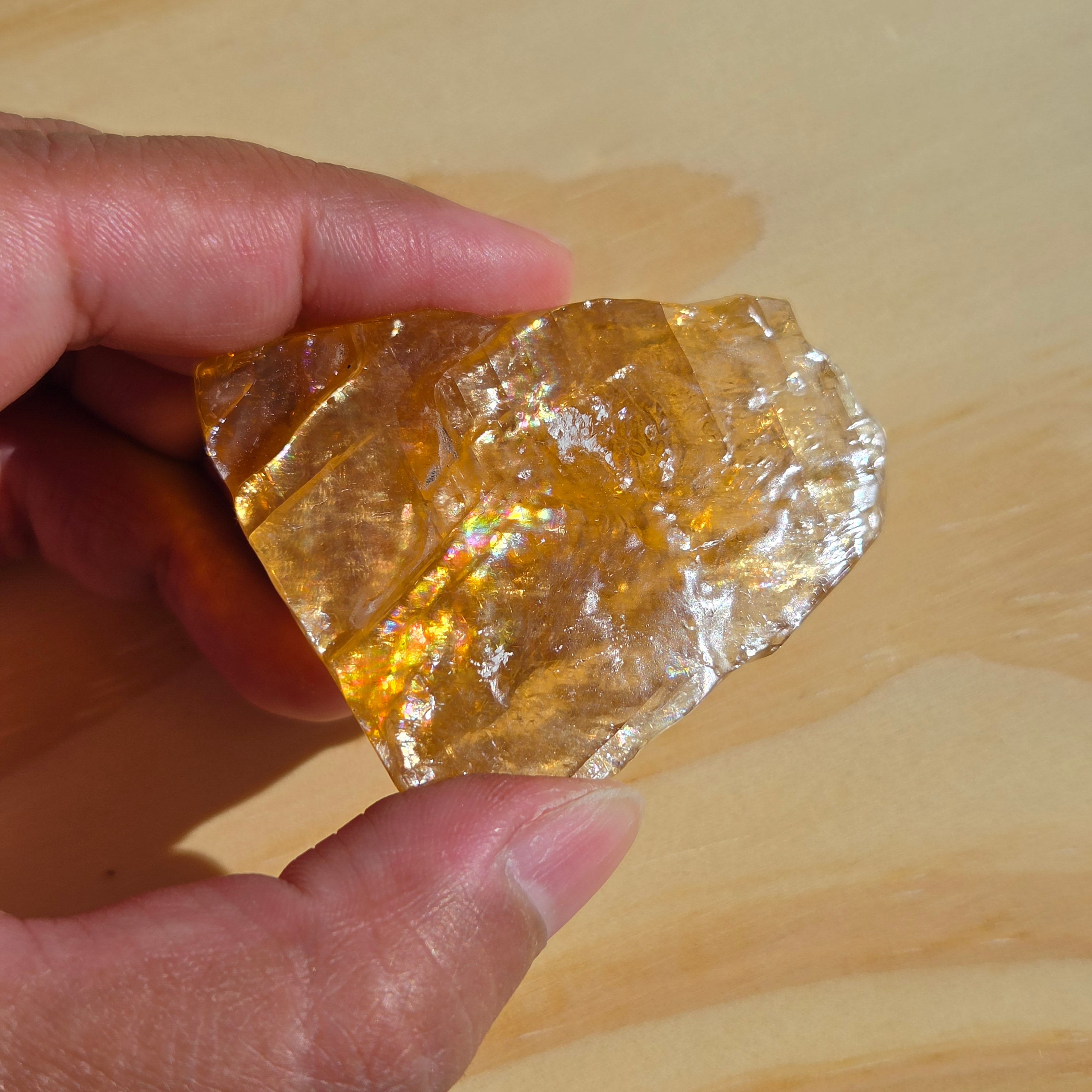 Rough Honey Calcite (Durango, MX) | One Individual Piece