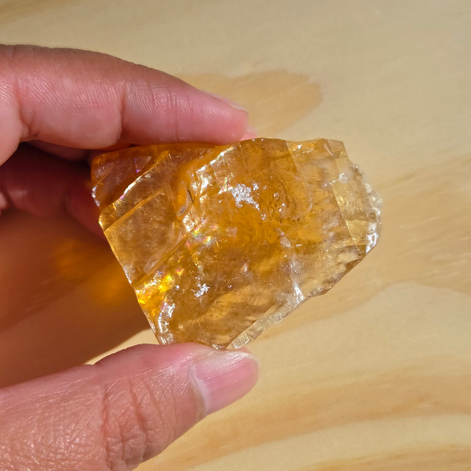 Rough Honey Calcite (Durango, MX) | One Individual Piece