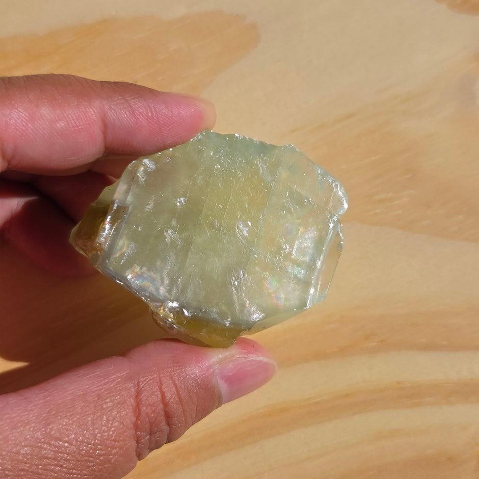 Rough Green Calcite (Durango, MX) | One Individual Piece