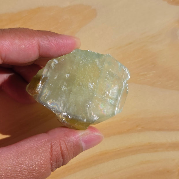 Rough Green Calcite (Durango, MX) | One Individual Piece