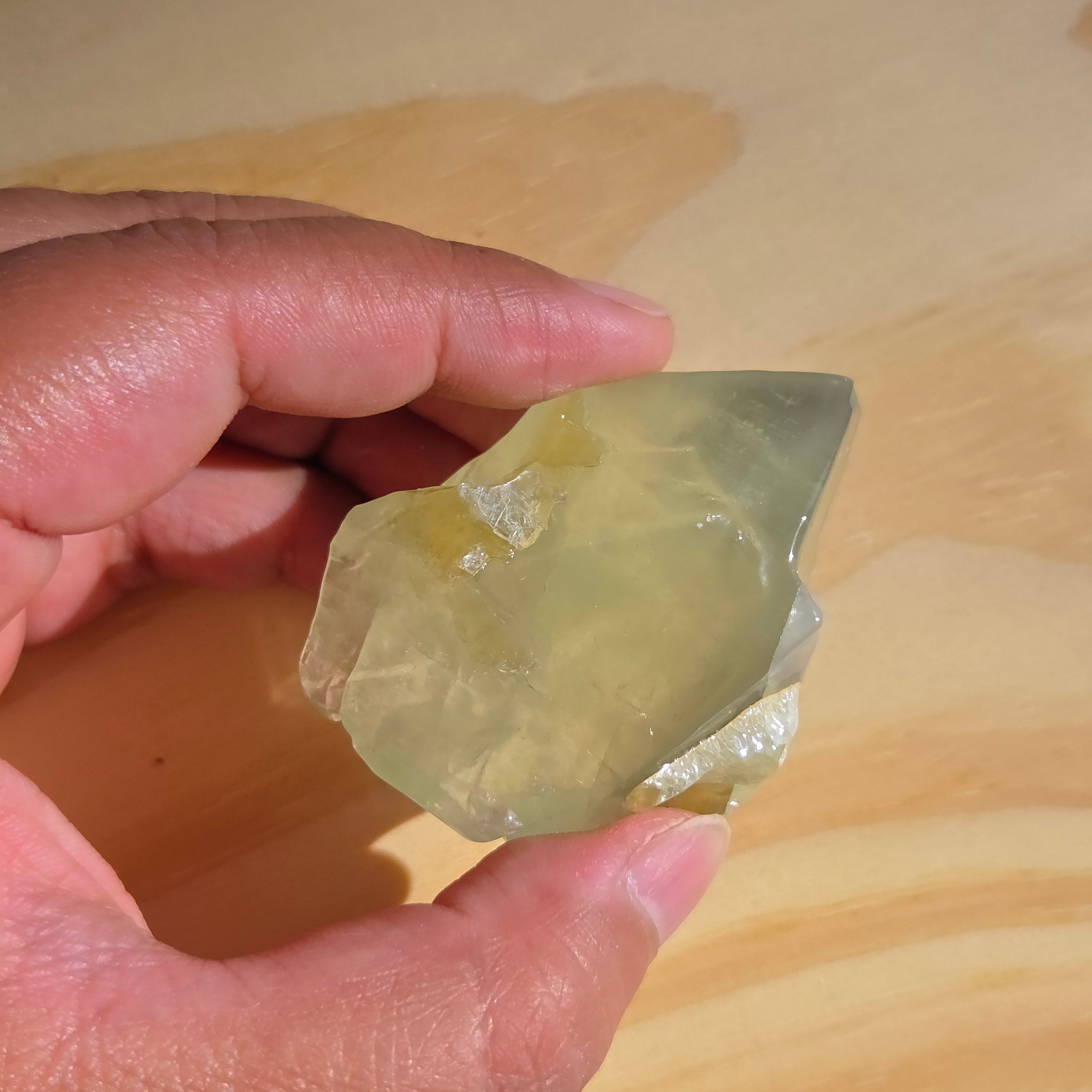 Rough Green Calcite (Durango, MX) | One Individual Piece