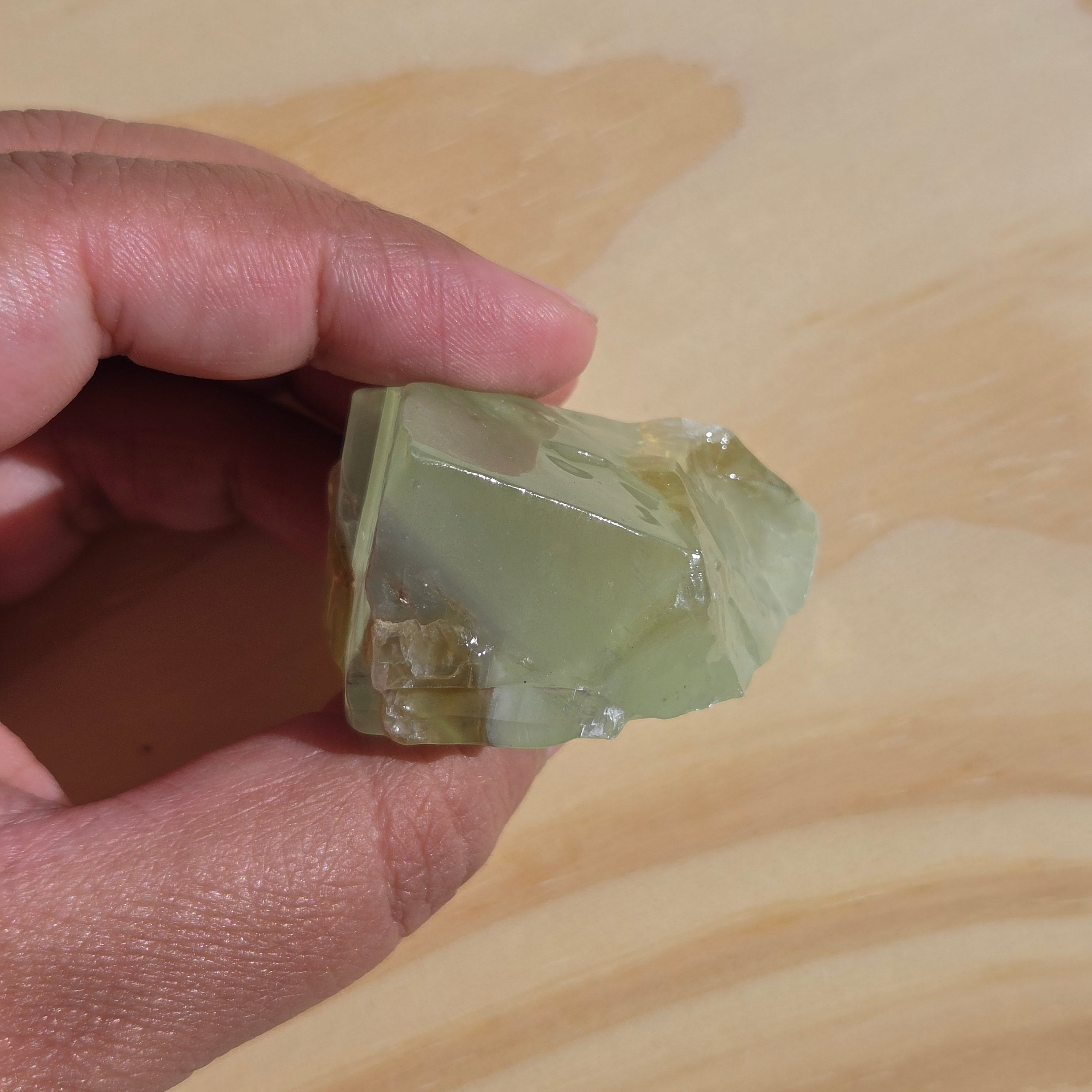 Rough Green Calcite (Durango, MX) | One Individual Piece