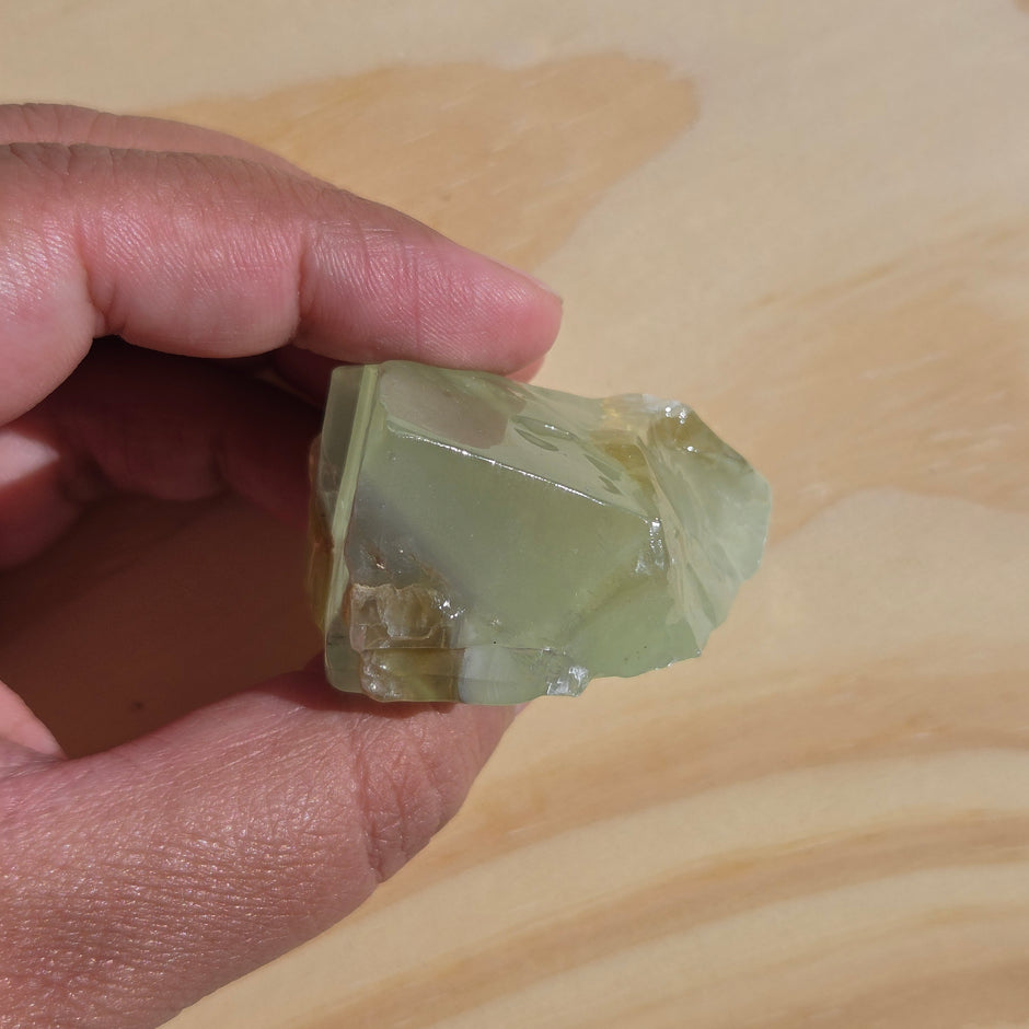 Rough Green Calcite (Durango, MX) | One Individual Piece
