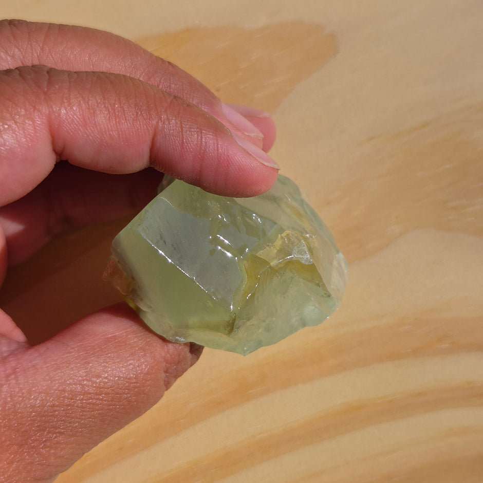 Rough Green Calcite (Durango, MX) | One Individual Piece
