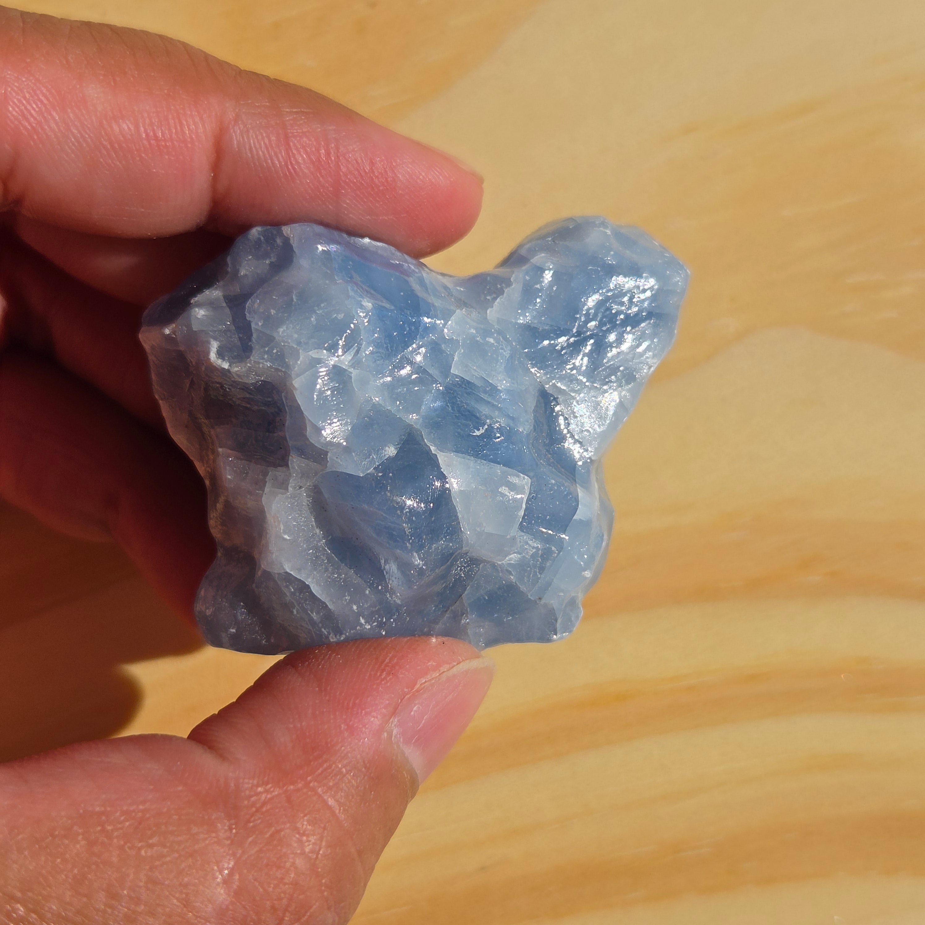 Rough Blue Calcite (Durango, MX) | One Individual Piece