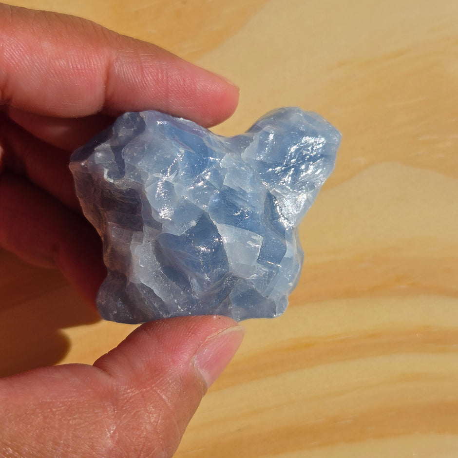 Rough Blue Calcite (Durango, MX) | One Individual Piece
