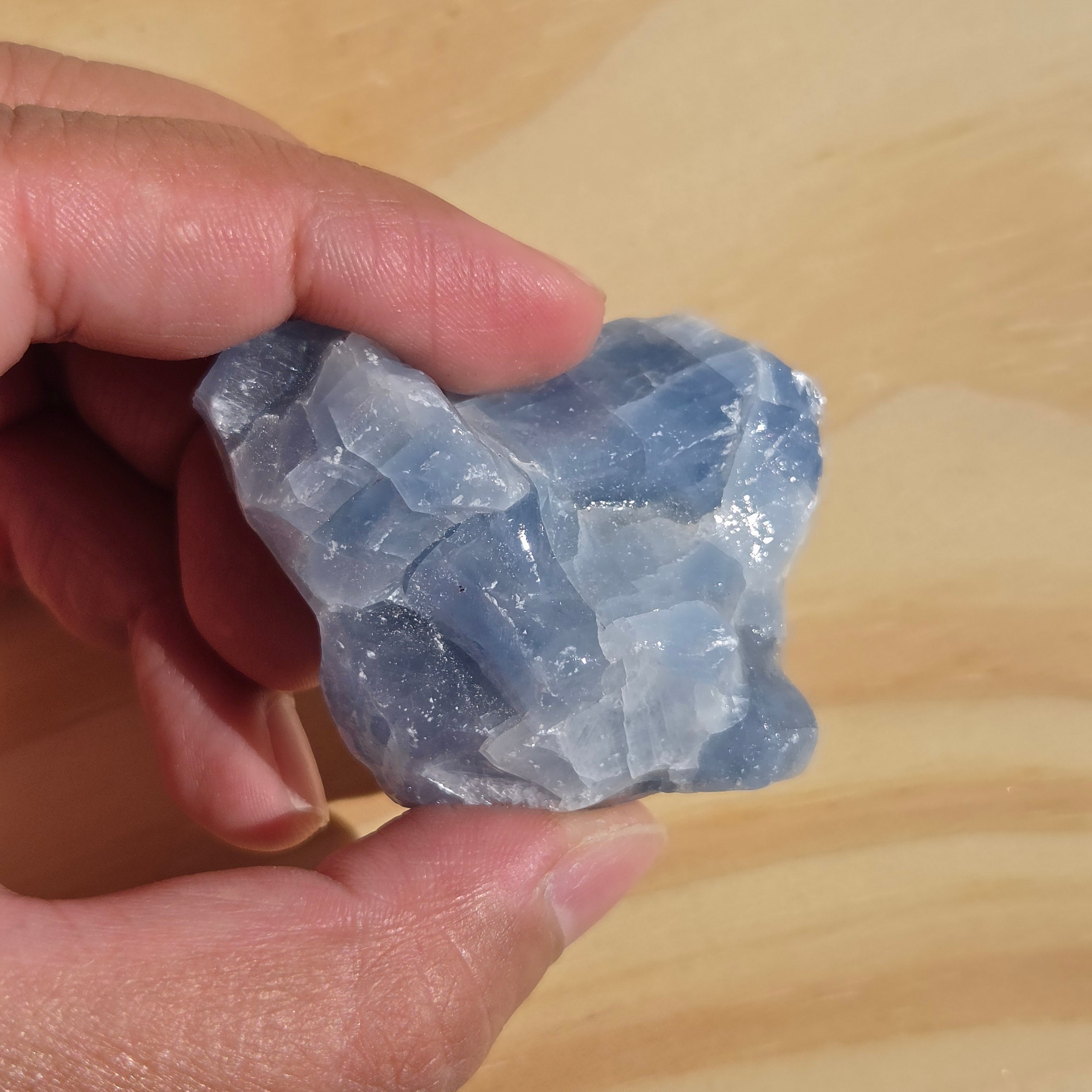 Rough Blue Calcite (Durango, MX) | One Individual Piece
