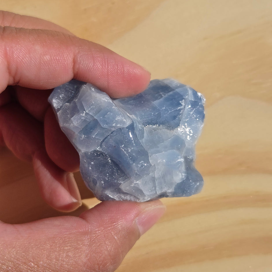Rough Blue Calcite (Durango, MX) | One Individual Piece