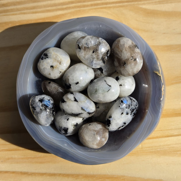 Beautiful Rainbow Moonstone Tumbles | One Individual Tumble