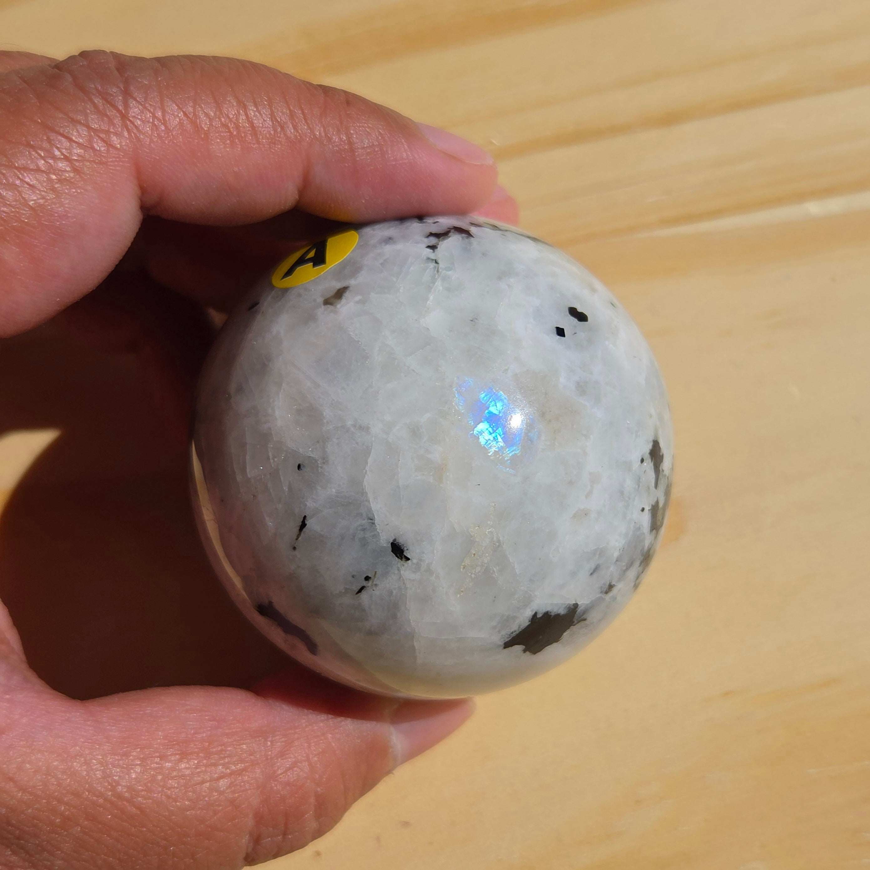 Beautiful Rainbow Moonstone Sphere | Option A