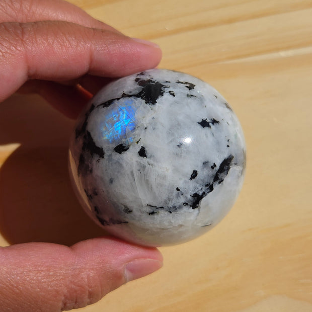Beautiful Rainbow Moonstone Sphere | Option A