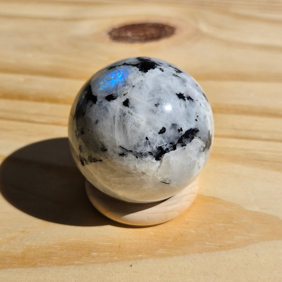 Beautiful Rainbow Moonstone Sphere | Option A