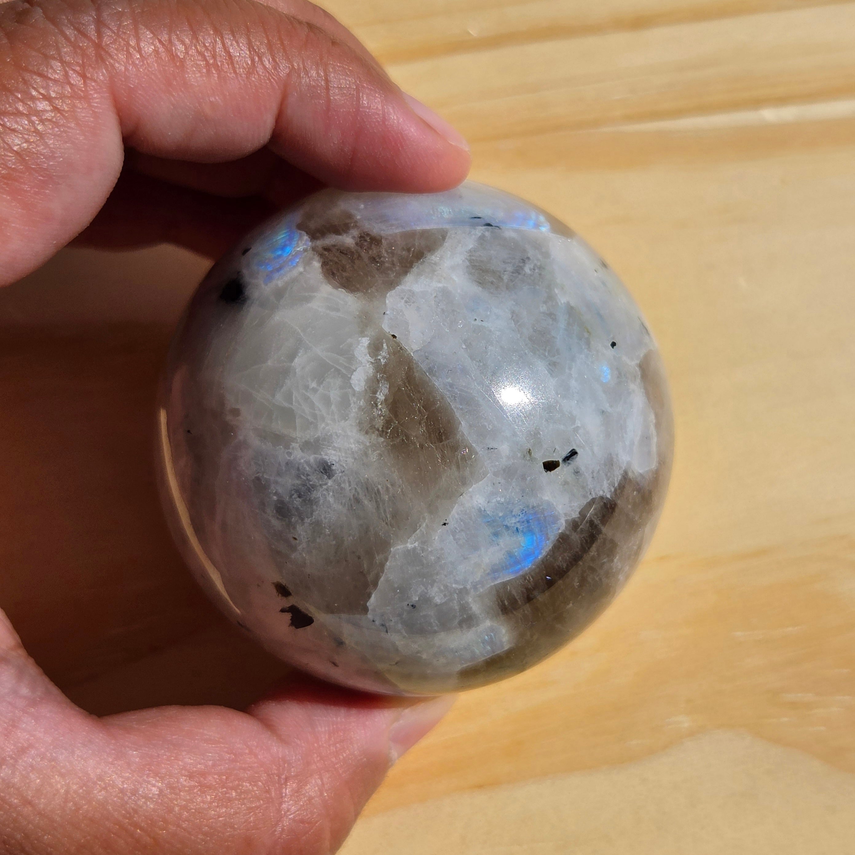 Beautiful Rainbow Moonstone Sphere | Option B