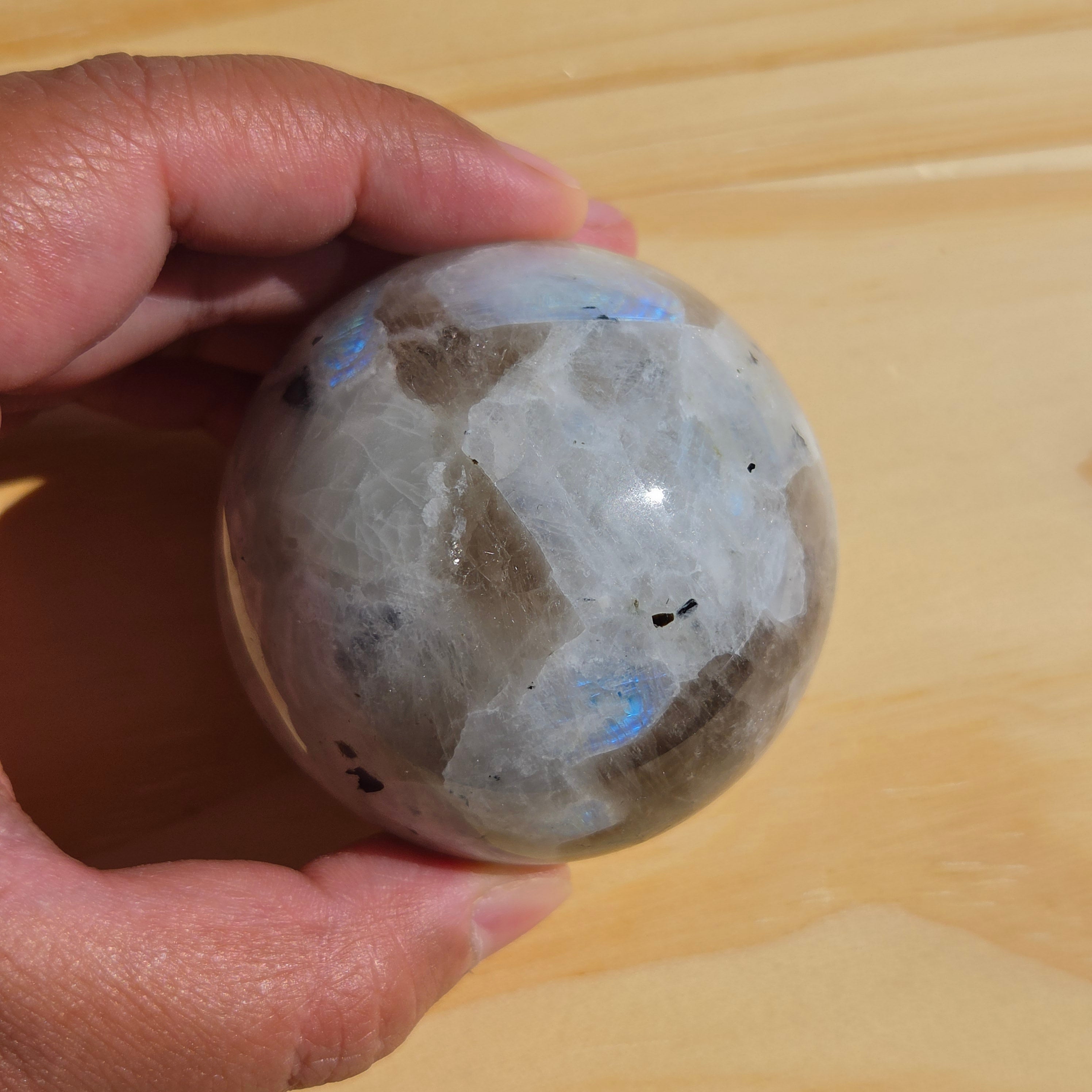 Beautiful Rainbow Moonstone Sphere | Option B