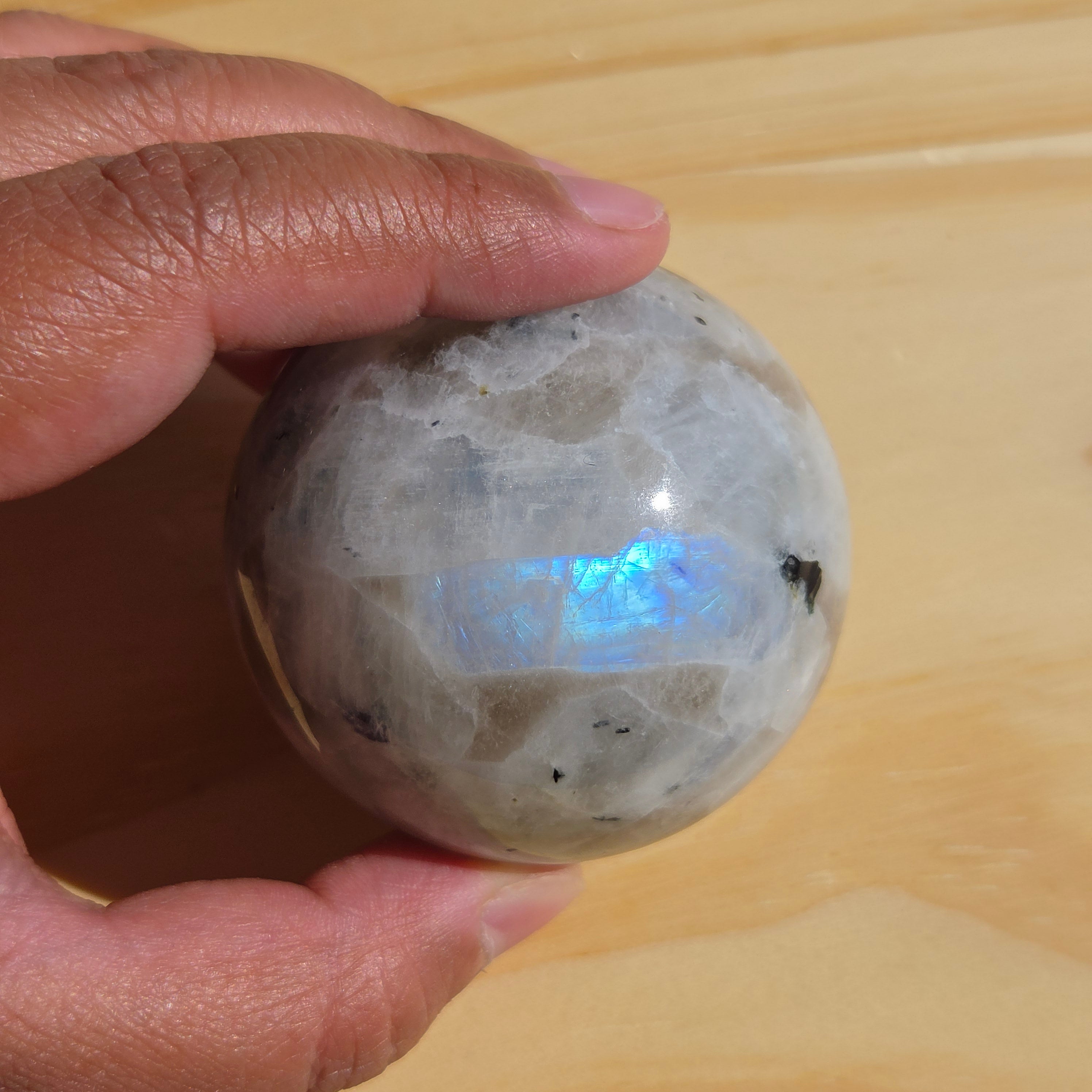 Beautiful Rainbow Moonstone Sphere | Option B
