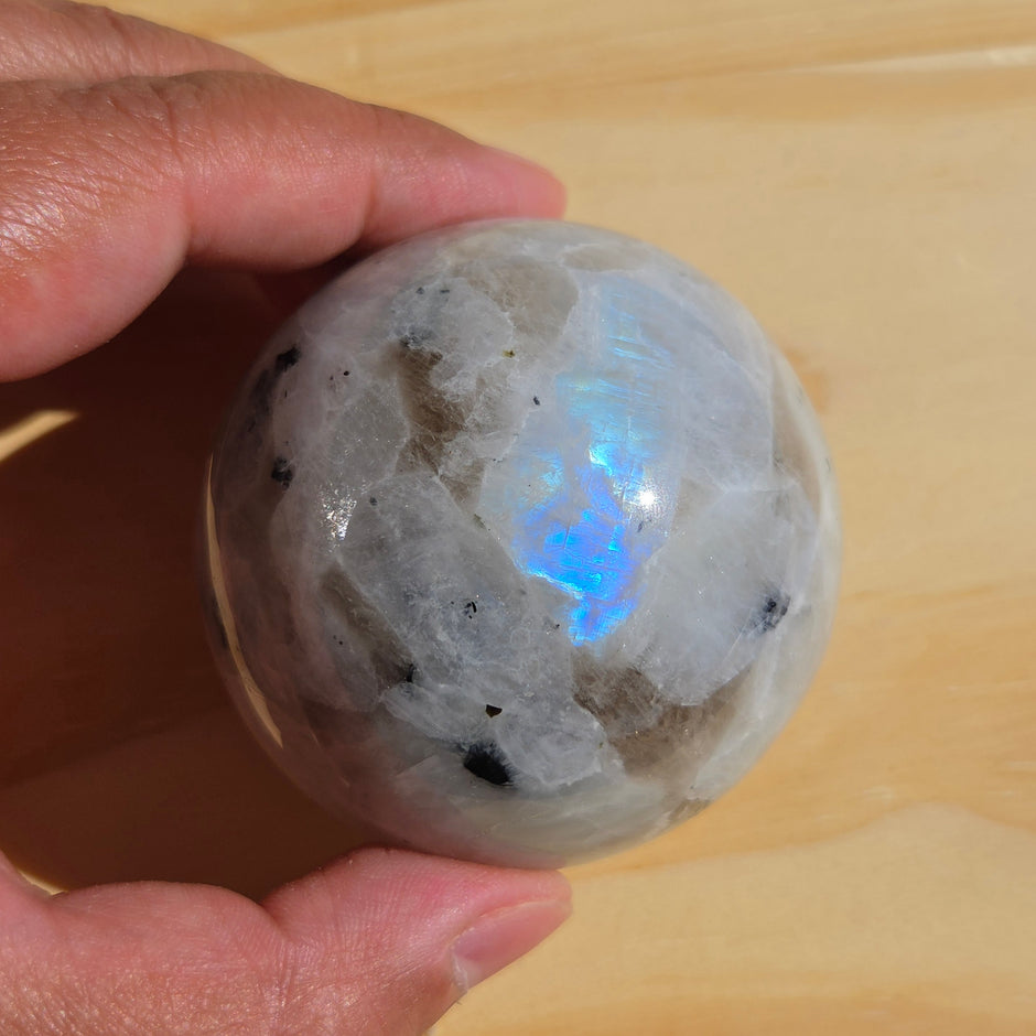 Beautiful Rainbow Moonstone Sphere | Option B