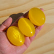 Lemon Drop Cat's Eye Palmstone (Synthetic) | One Individual Palmstone