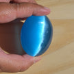 Blue Lagoon Cat's Eye Palmstone (Synthetic) | One Individual Palmstone