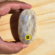 Grey Moonstone Palmstone with Blue Flash | Option B