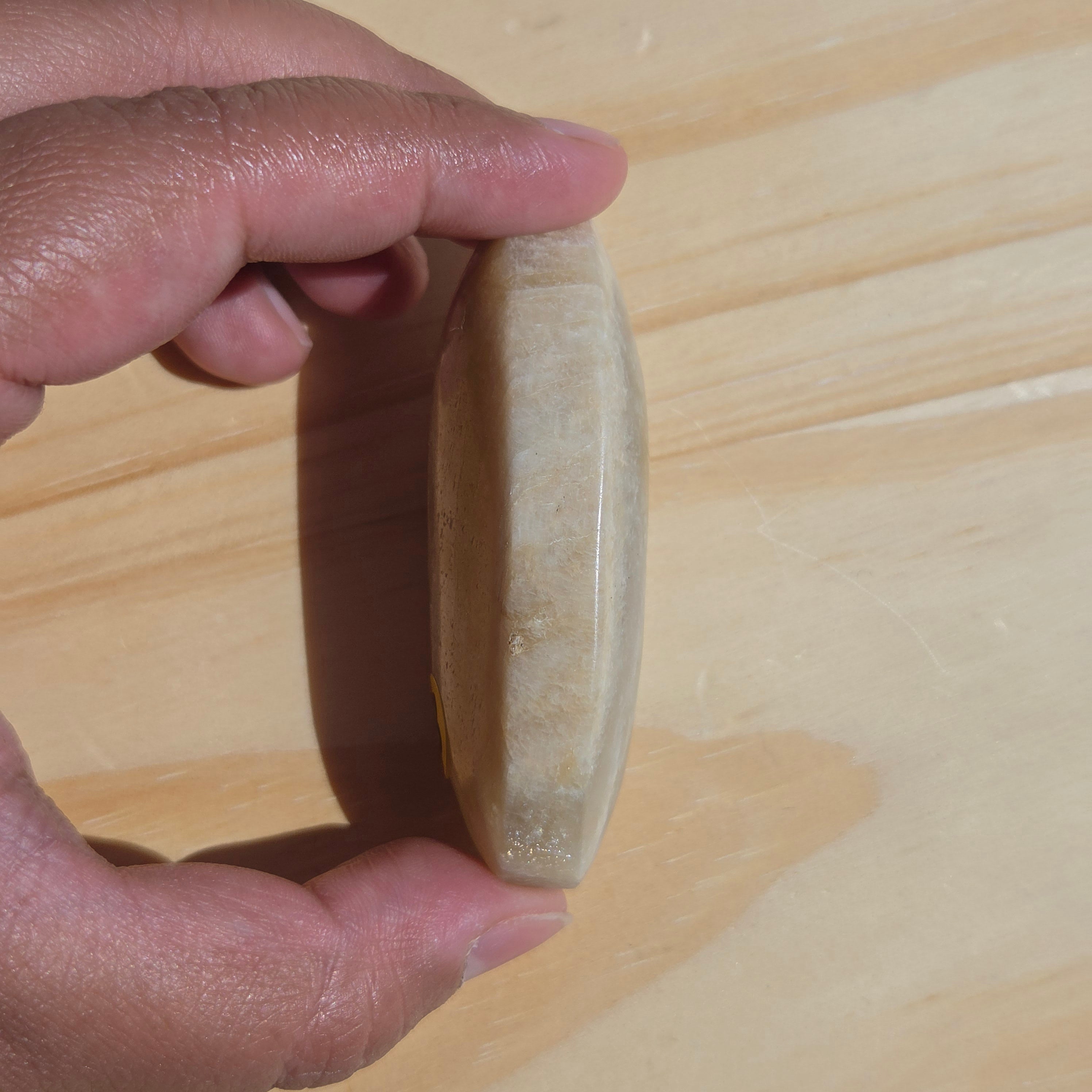 Grey Moonstone Palmstone with Blue Flash | Option B