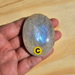 Grey Moonstone Palmstone with Blue Flash | Option C