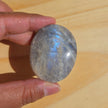 Grey Moonstone Palmstone with Blue Flash | Option D