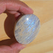 Grey Moonstone Palmstone with Blue Flash | Option F