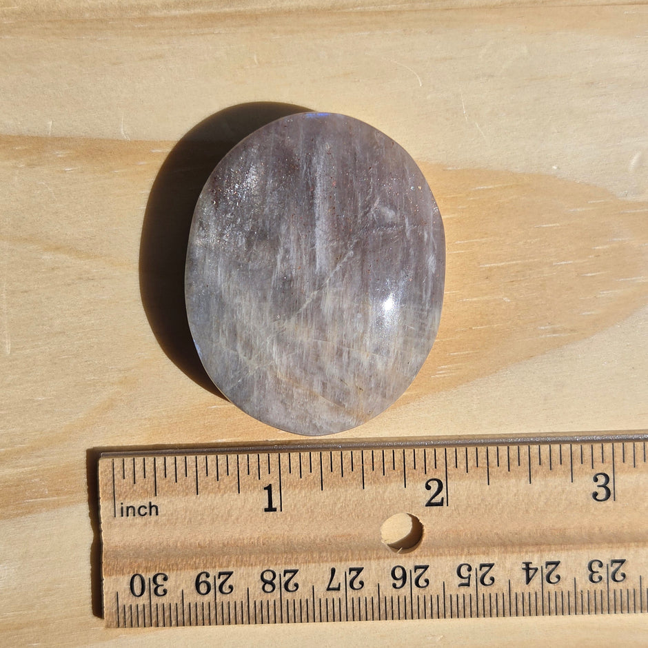Grey Moonstone Palmstone with Blue Flash | Option G
