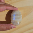Grey Moonstone Palmstone with Blue Flash | Option I