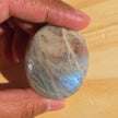 Grey Moonstone Palmstone with Blue Flash | Option K