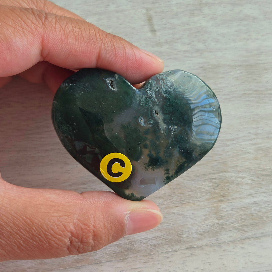 Moss Agate Heart | Option C