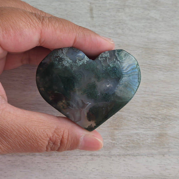 Moss Agate Heart | Option C