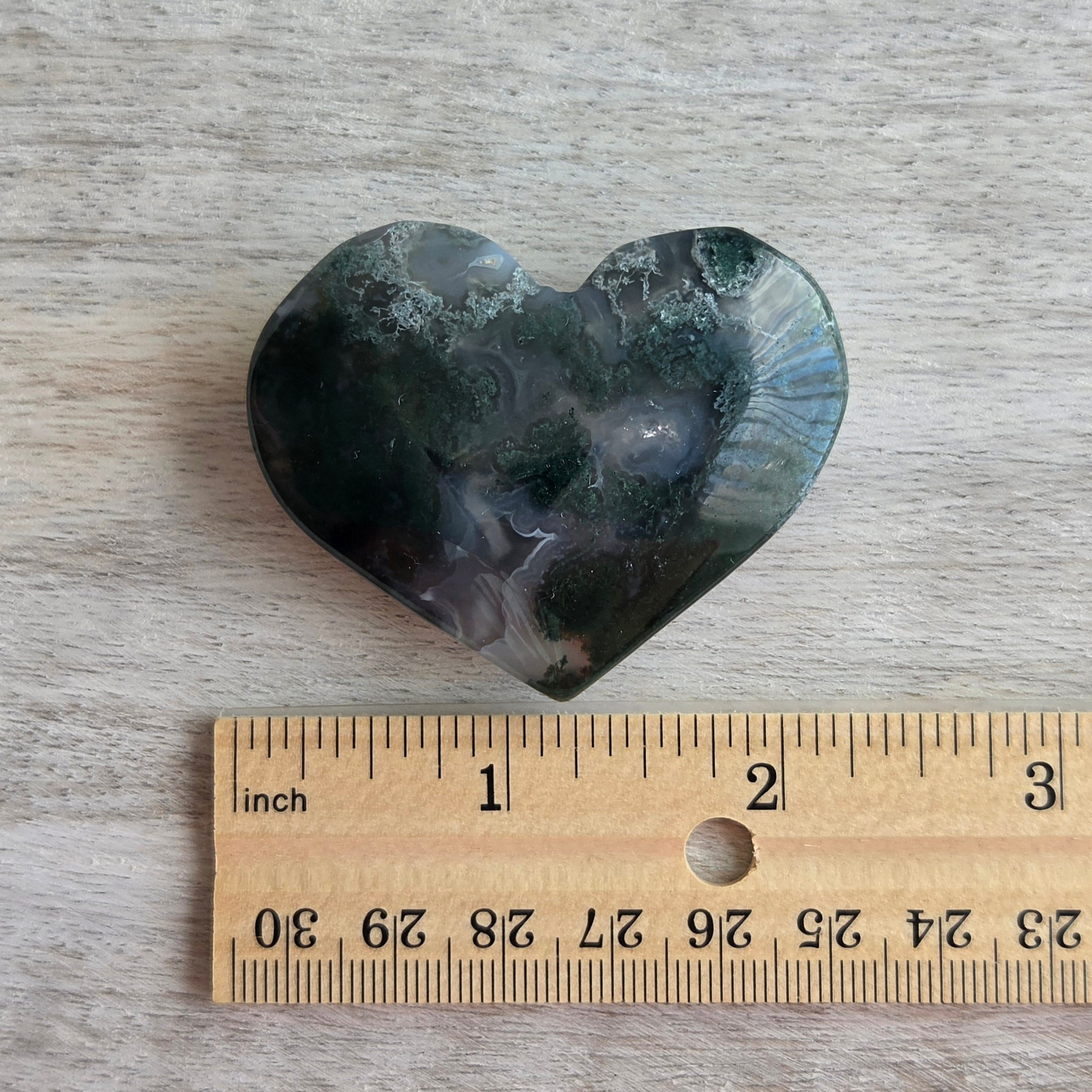 Moss Agate Heart | Option C