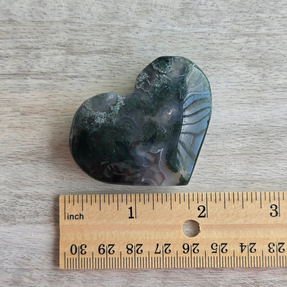 Moss Agate Heart | Option C