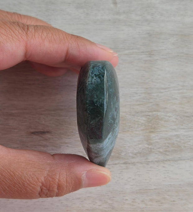 Moss Agate Heart | Option D
