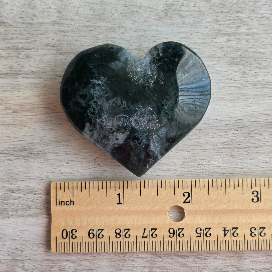 Moss Agate Heart | Option D