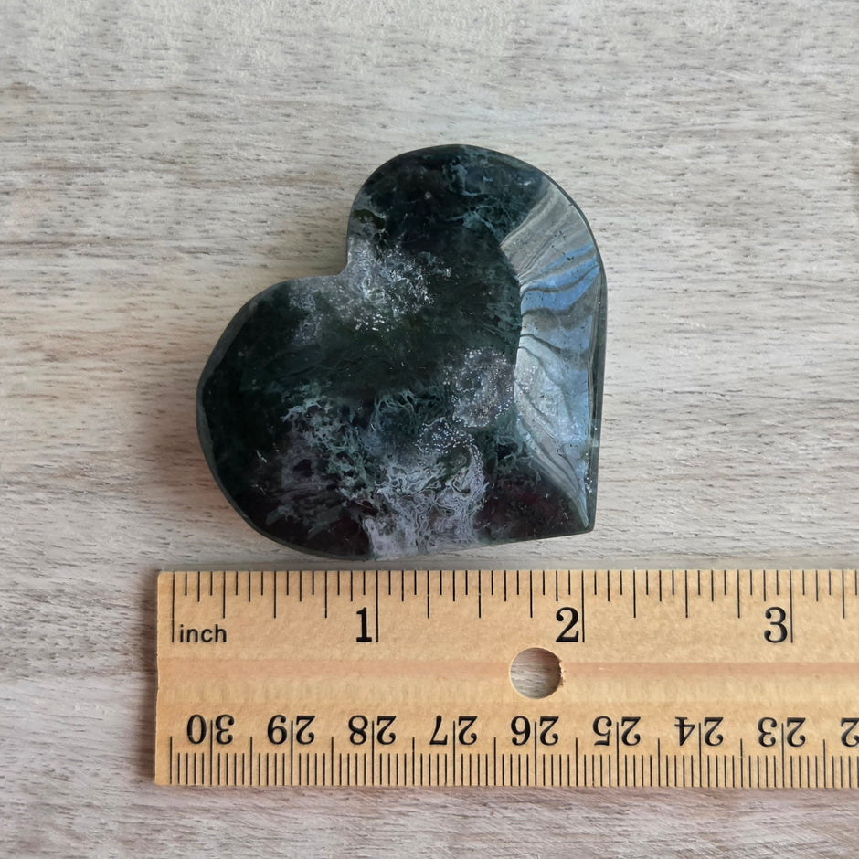 Moss Agate Heart | Option D