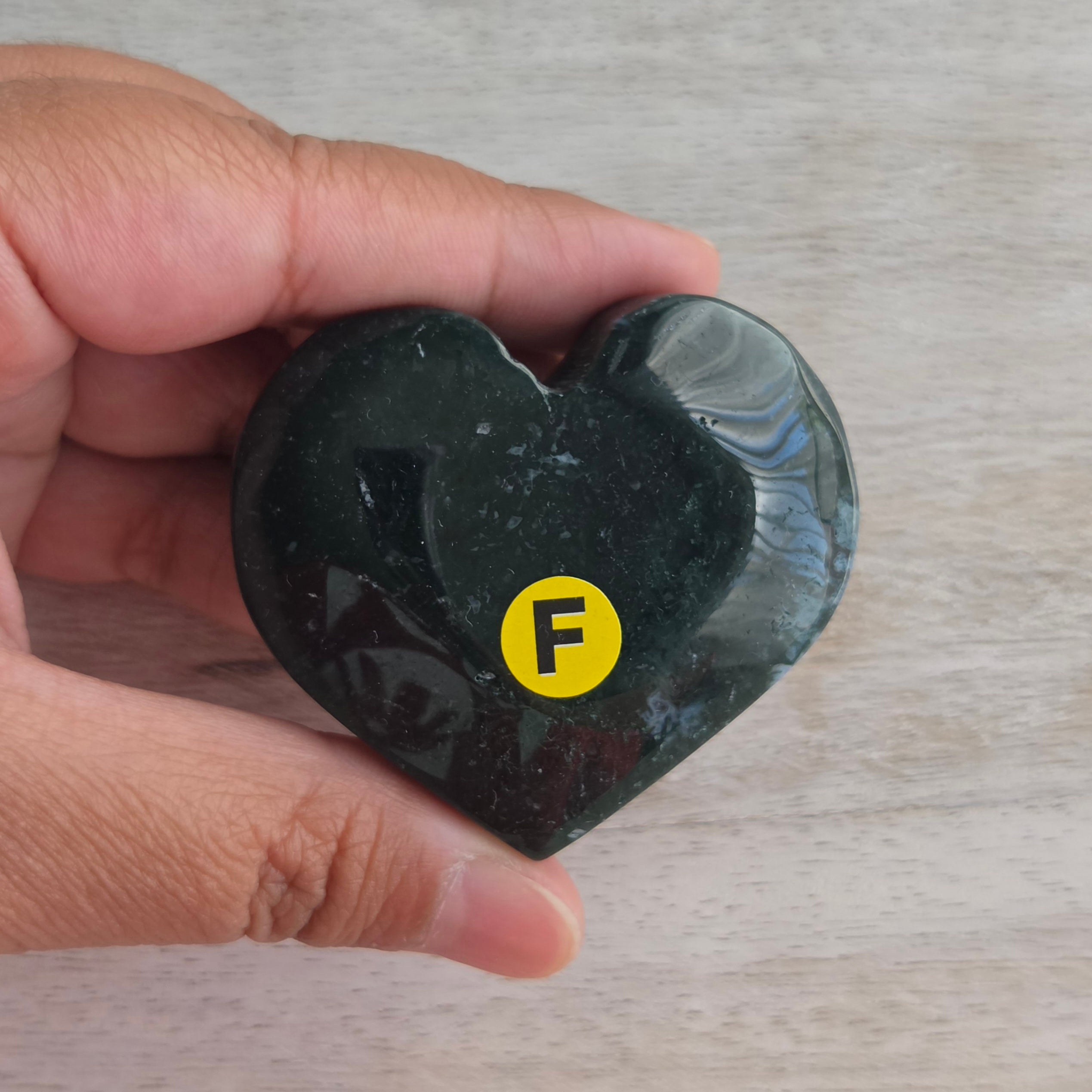 Moss Agate Heart | Option F