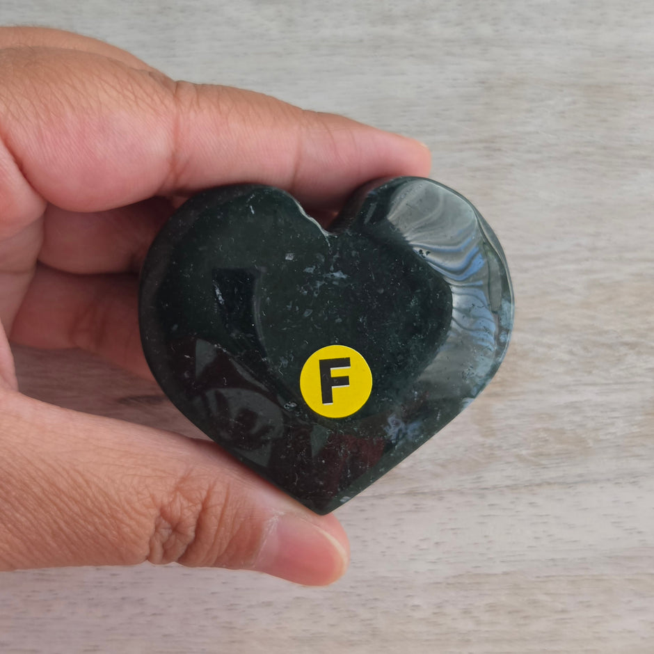 Moss Agate Heart | Option F