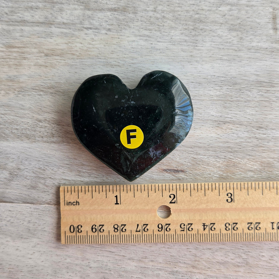 Moss Agate Heart | Option F