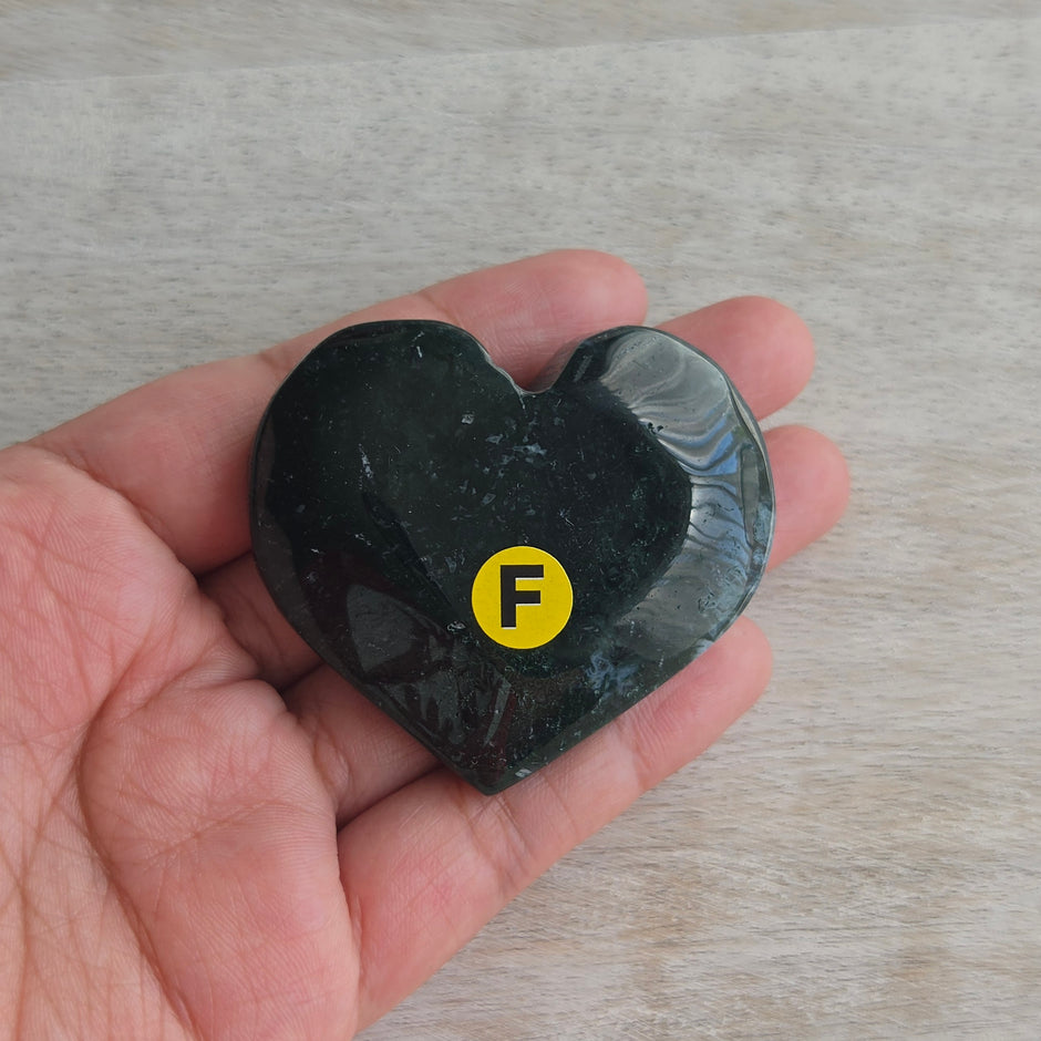 Moss Agate Heart | Option F
