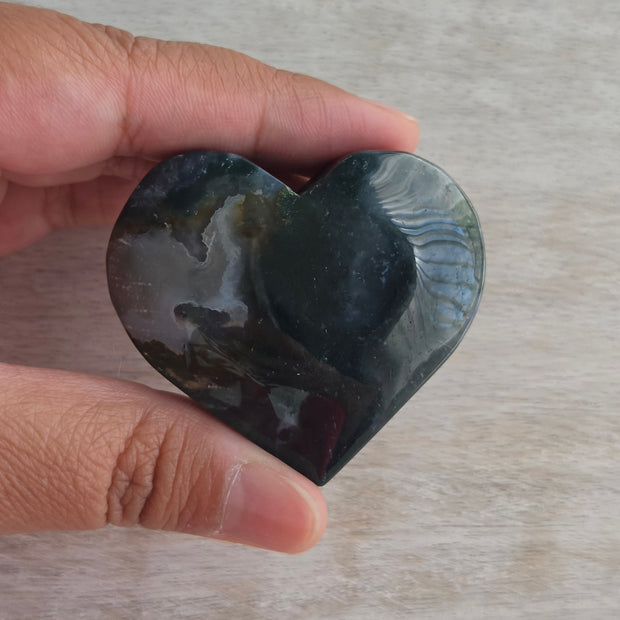 Moss Agate Heart | Option G