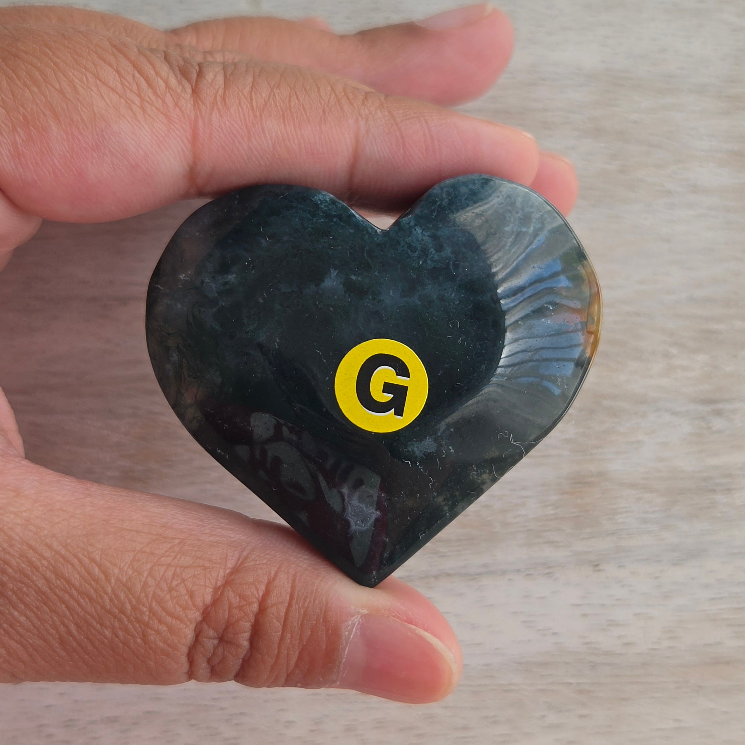 Moss Agate Heart | Option G