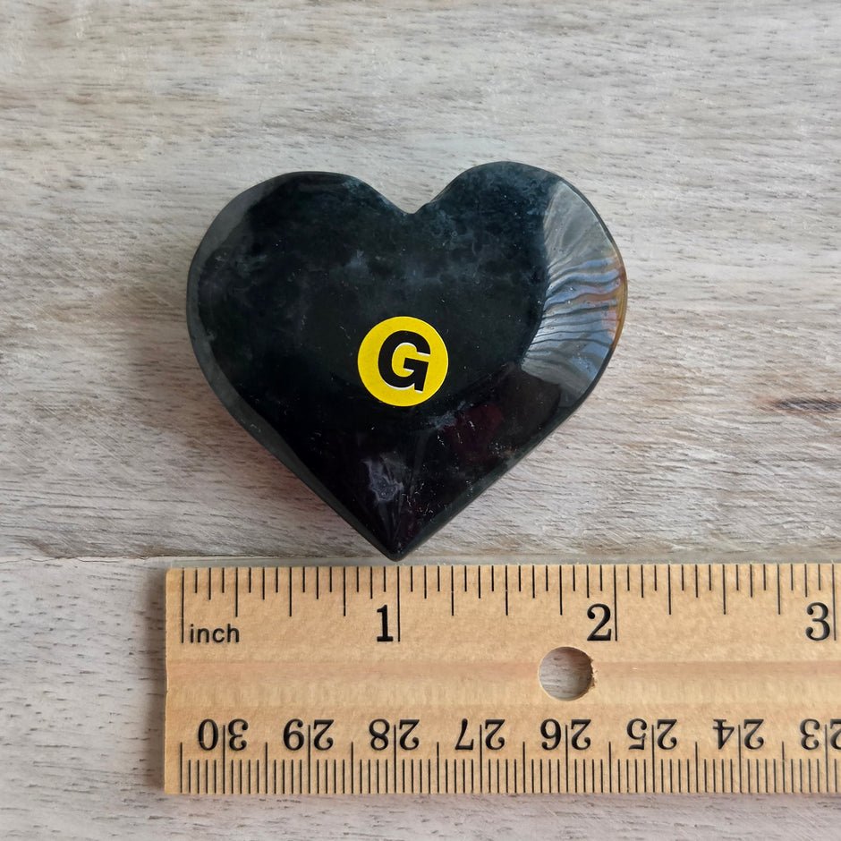 Moss Agate Heart | Option G
