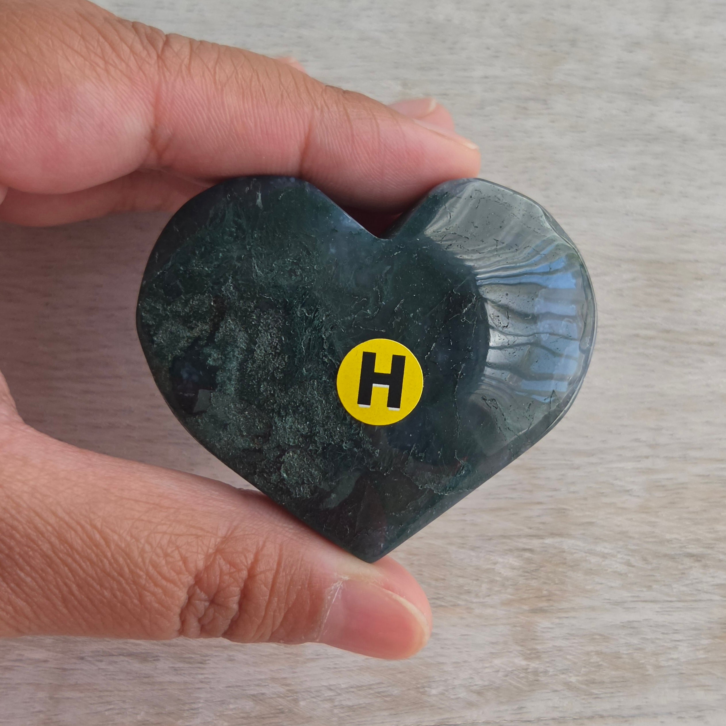 Moss Agate Heart | Option H
